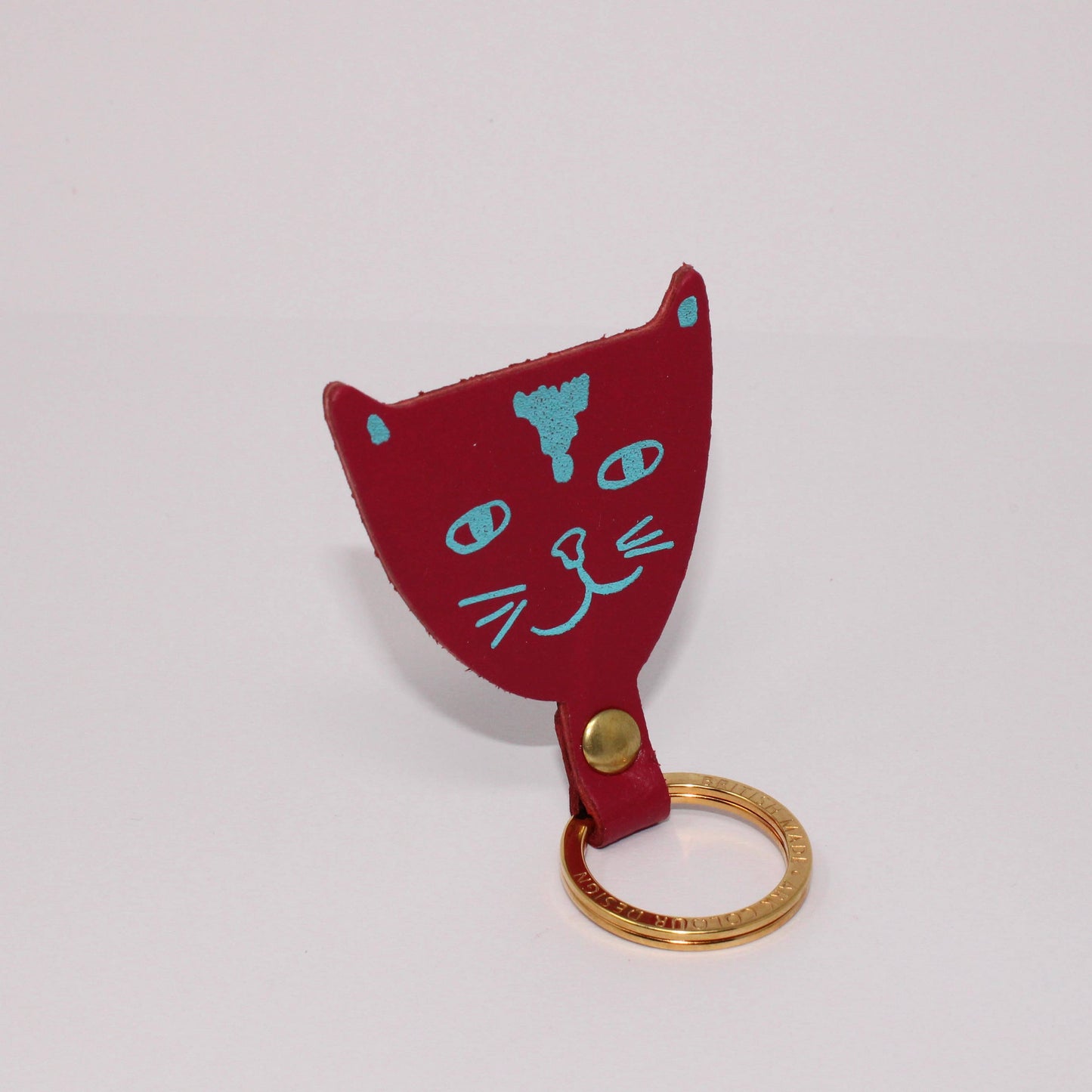 Cat Key Fob: Magenta