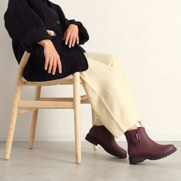Merry People Bobbi Wellington Boot in Dark Cherry