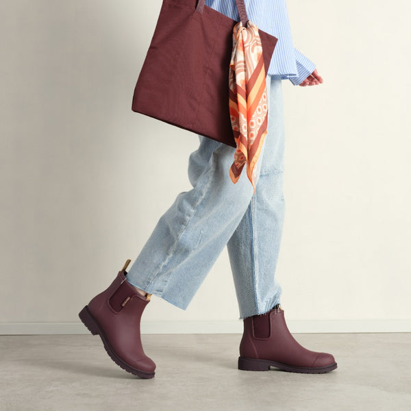 Merry People Bobbi Wellington Boot in Dark Cherry