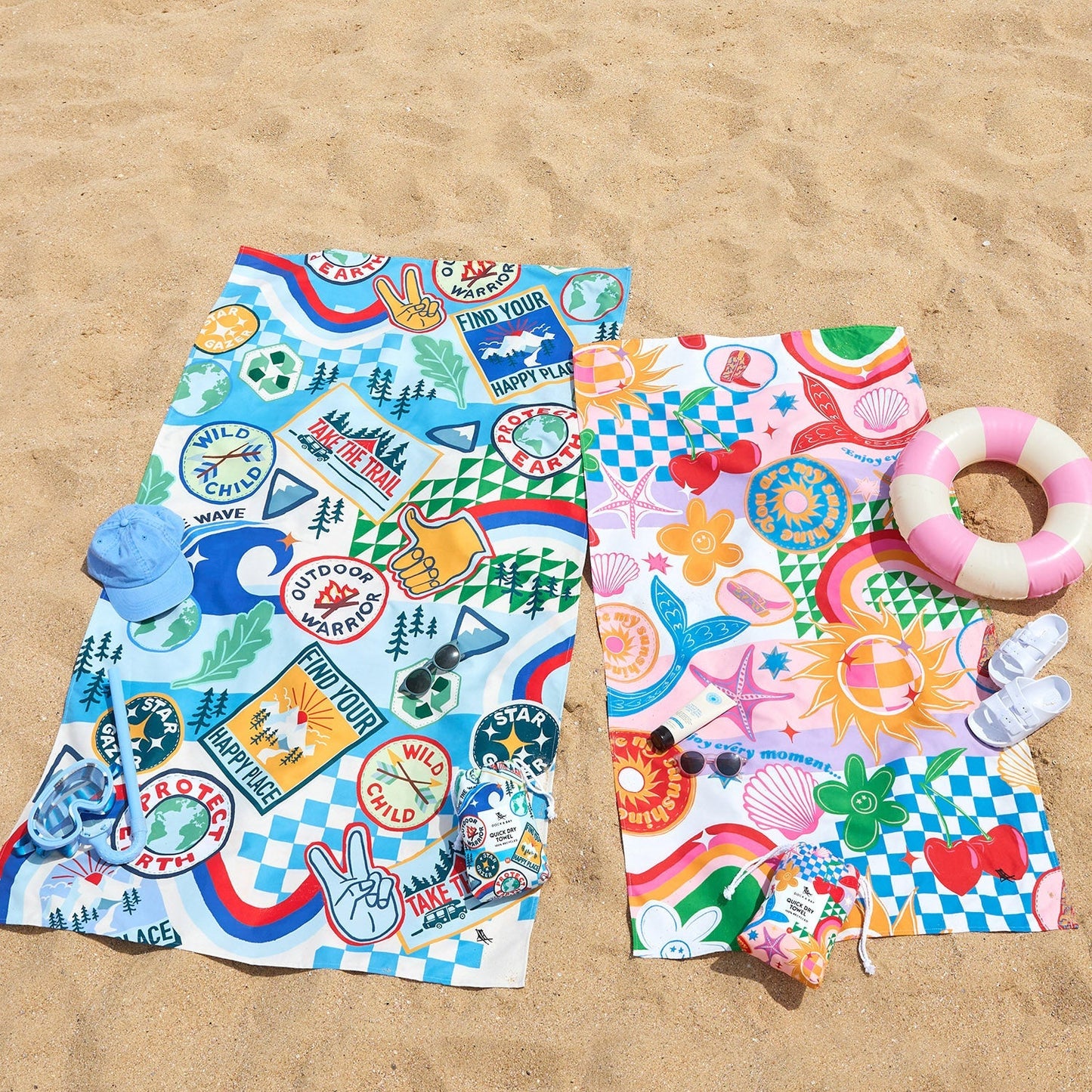 Dock & Bay KIDS Quick Dry Towel - Good Vibes Club 160x90cm