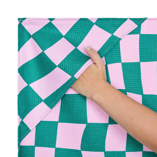 Dock & Bay Dog Towels - Check Mutt - Medium  (90x50cm)