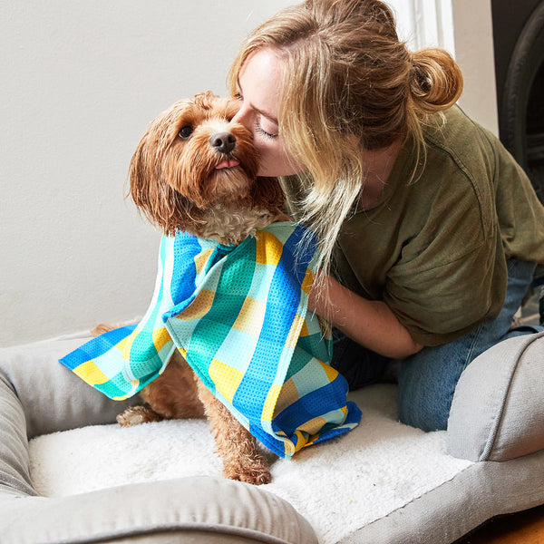 Dock & Bay Dog Towel - Puppy Plaid Large 120x70cm