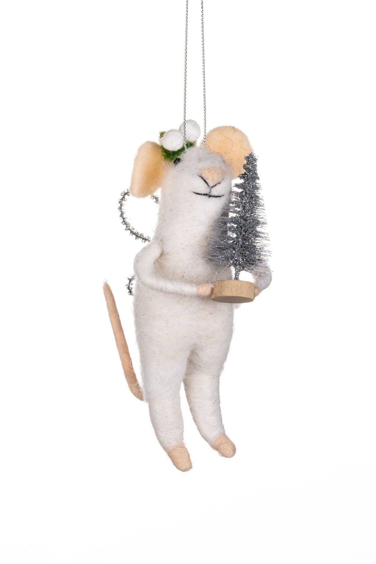 Snowy Tree Mouse Decoration