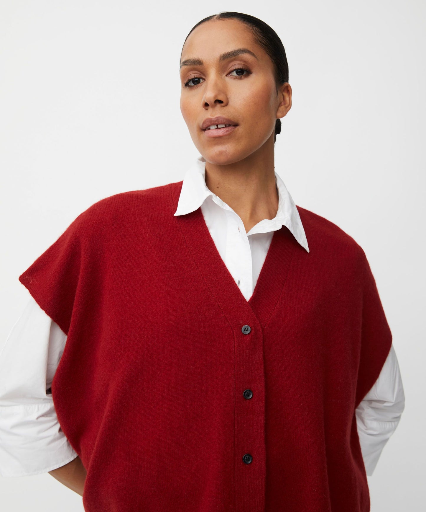 Masai Copenhagen Lucanne Cardigan in Red Dahlia