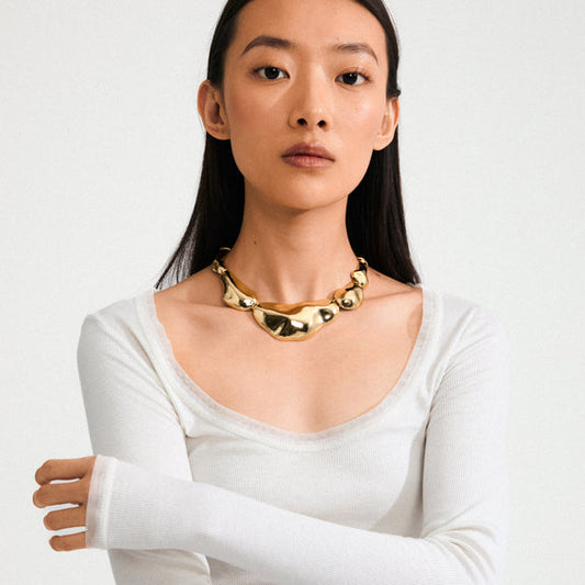 Pilgrim FREE Statement Necklace Gold-Plated