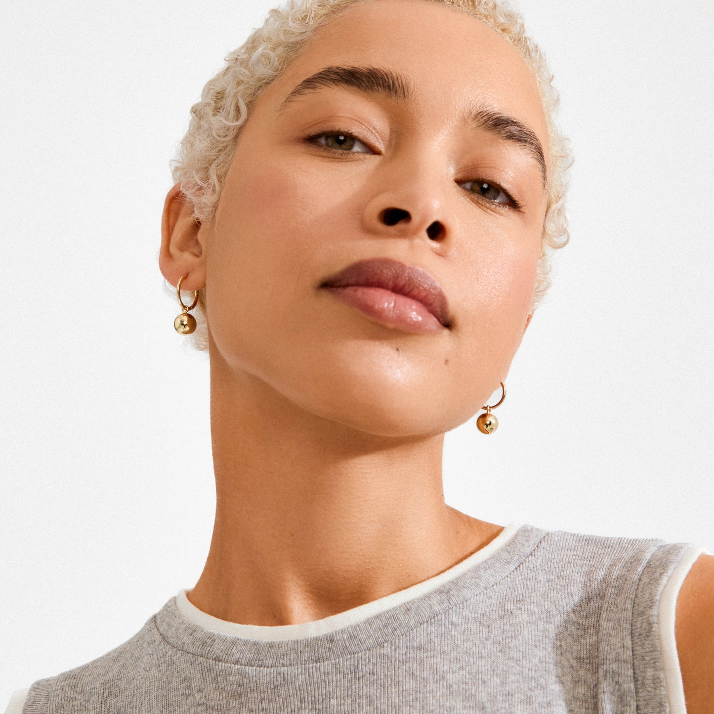 Pilgrim AIR hoop earrings gold-plated