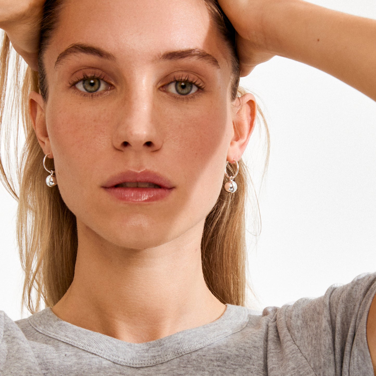 Pilgrim AIR hoop earrings silver-plated