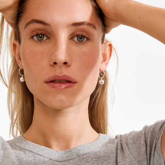 Pilgrim AIR hoop earrings silver-plated