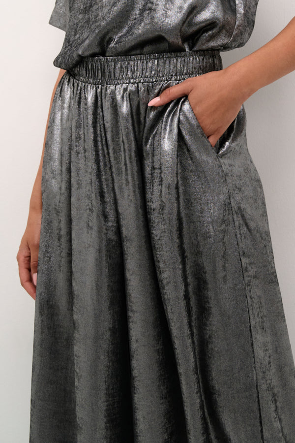 KAFFE Lorina Wide Pants in Sliver