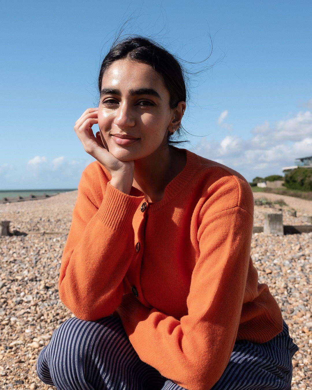 Bibico Eva Cardigan in Mandarin