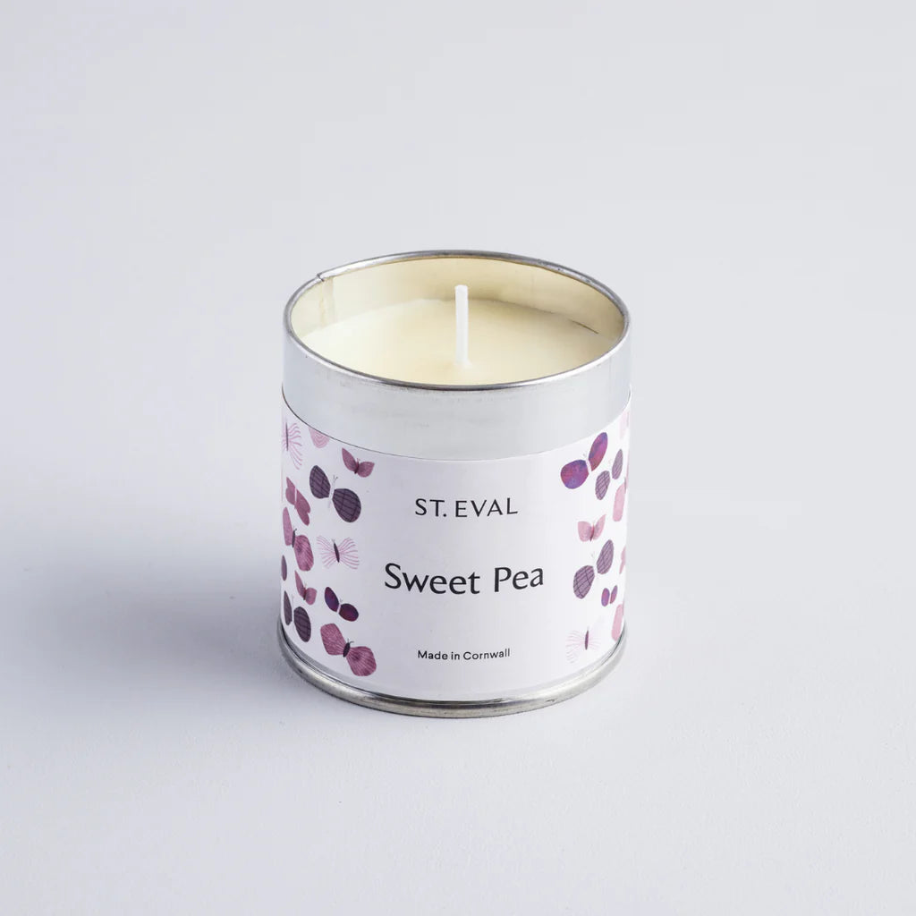 Sweet Pea Scented Nature's Garden Tin Candle