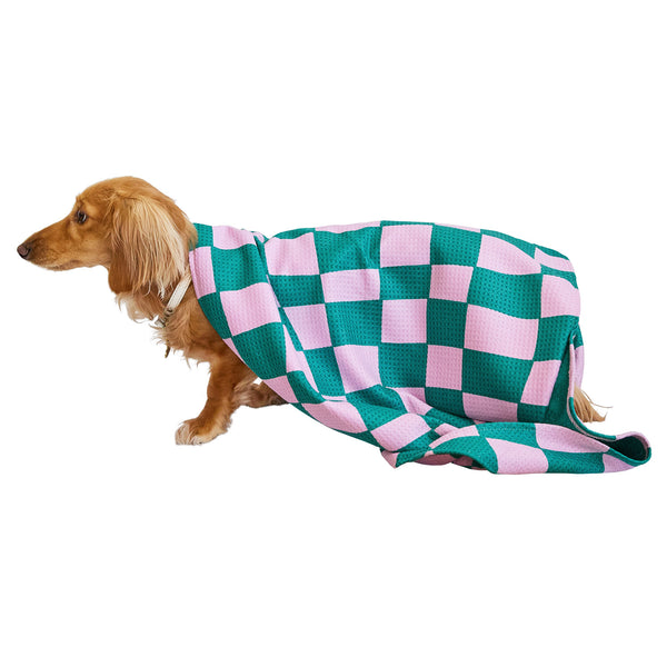 Dock & Bay Dog Towels - Check Mutt - Medium  (90x50cm)