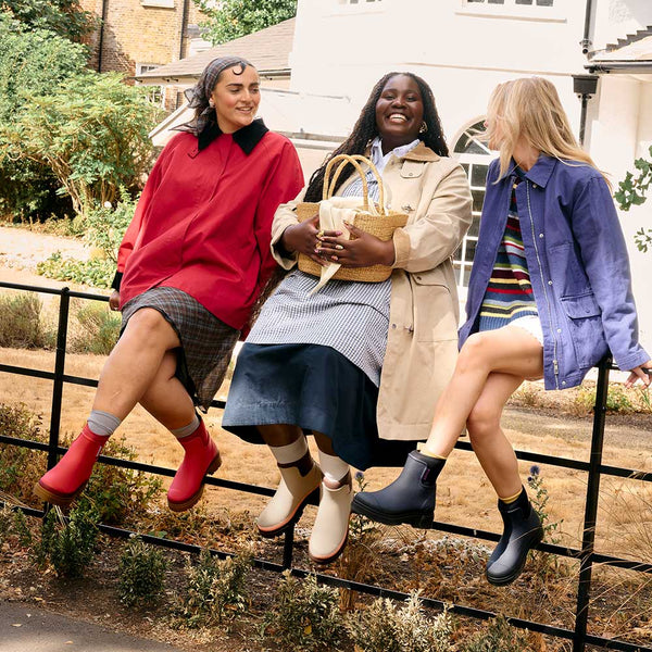 Merry People Tully Ankle Wellies in Taupe & Apricot
