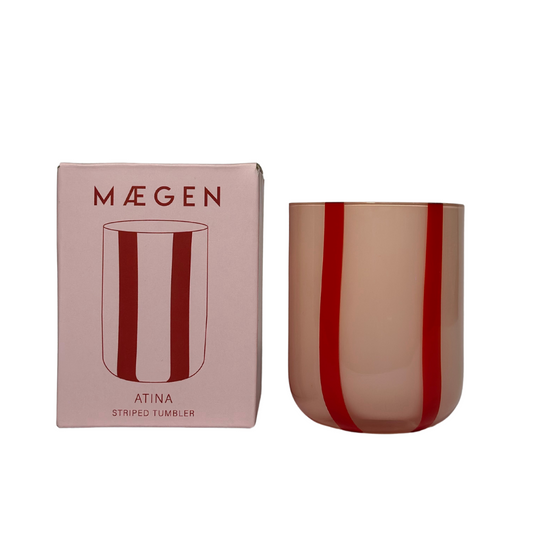 Maegan Atina Glassware - Pink & Red