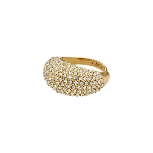 Pilgrim FOCUS recycled crystal ring gold-plated