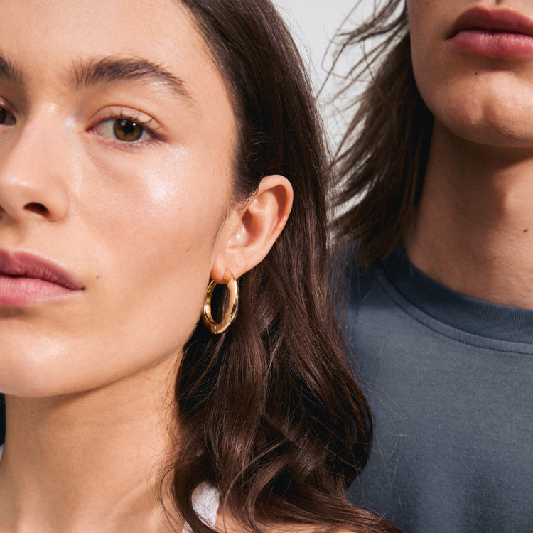 Pilgrim BELIEVE hoop earrings gold-plated