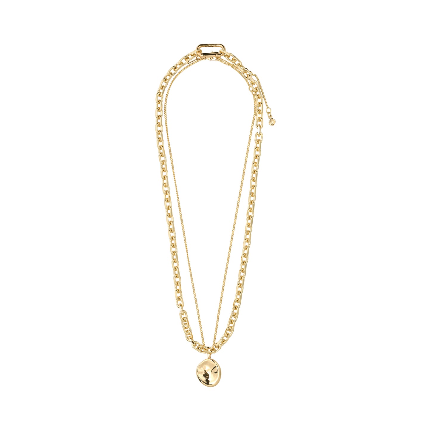 Pilgrim SPARKLE necklace 2-in-1 set, gold-plated