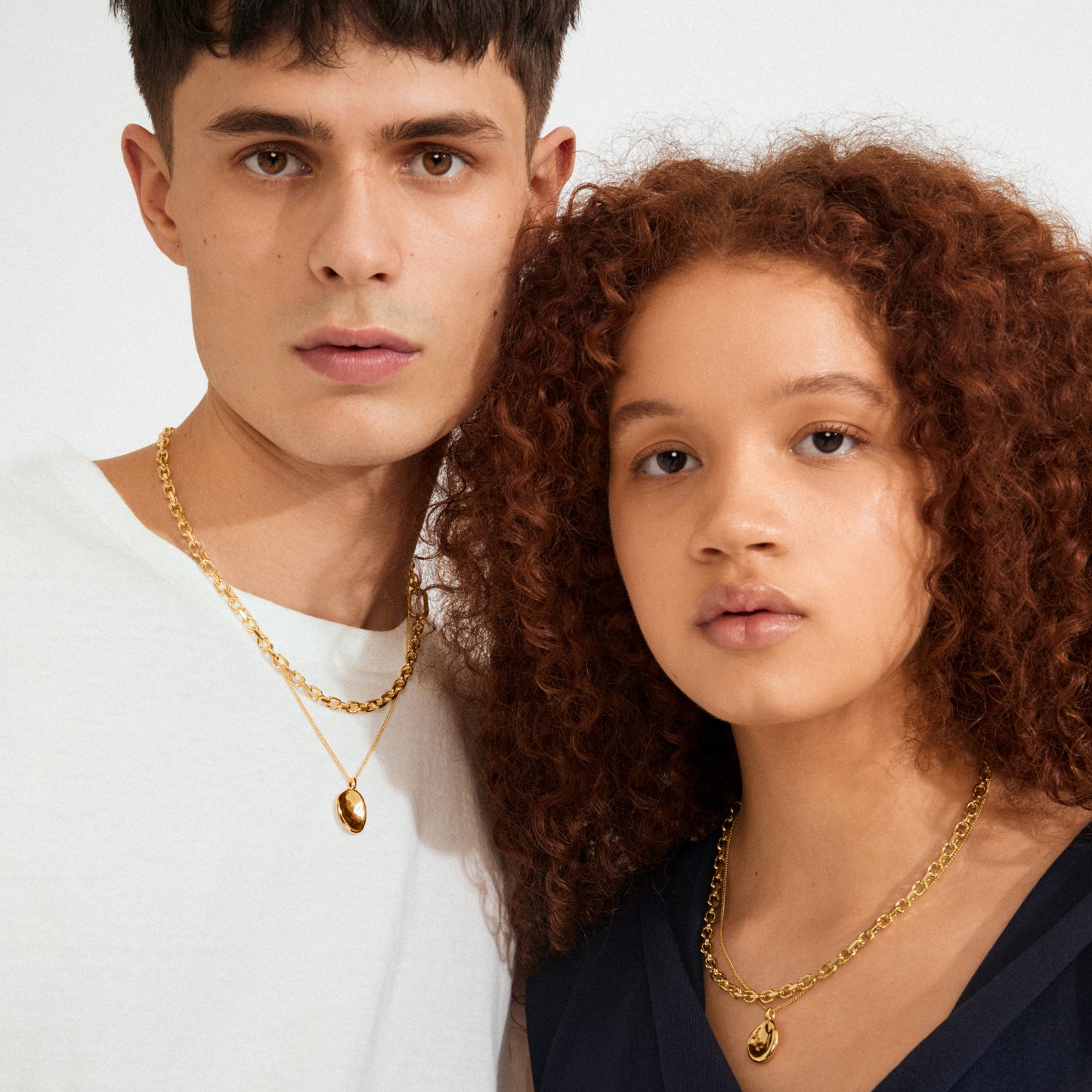 Pilgrim SPARKLE necklace 2-in-1 set, gold-plated