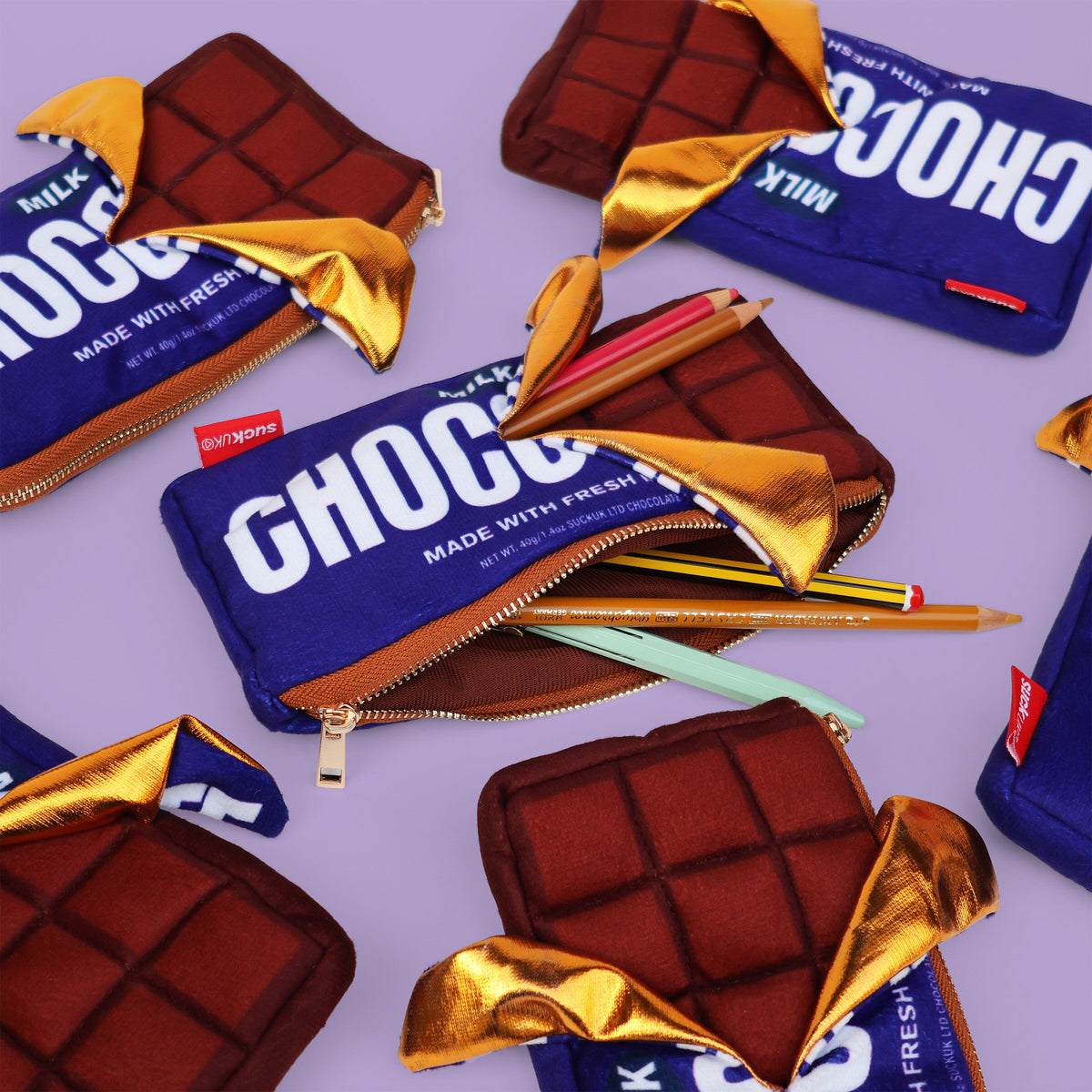 Plush Chocolate Zip Pouch