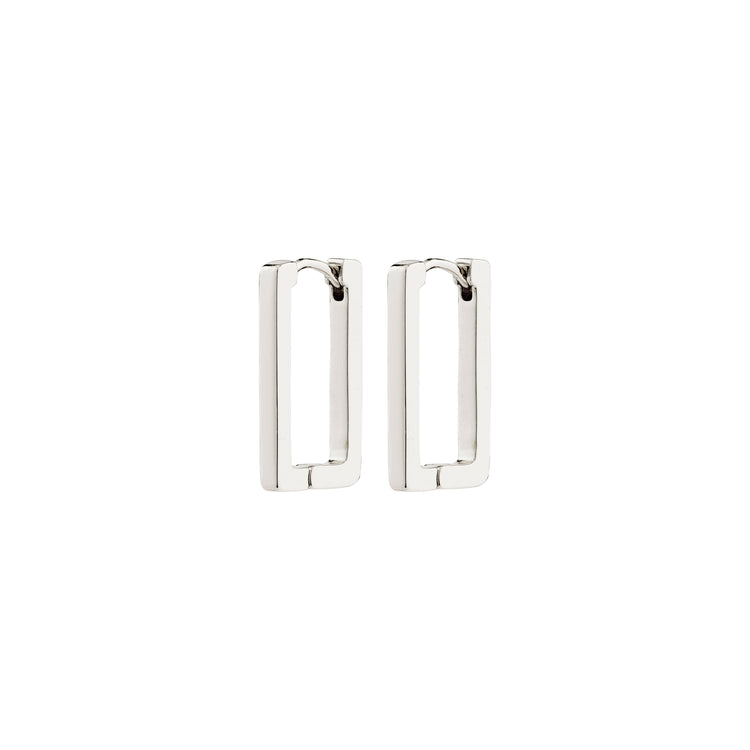 Pilgrim FEEL rectangular earrings silver-plated