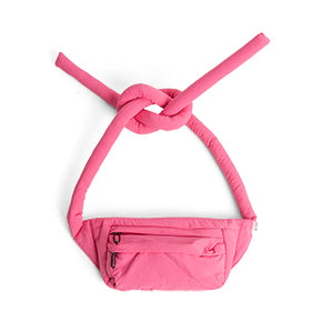 Helio Ferretti Magenta Knotflex Bum Bag with tie design to close