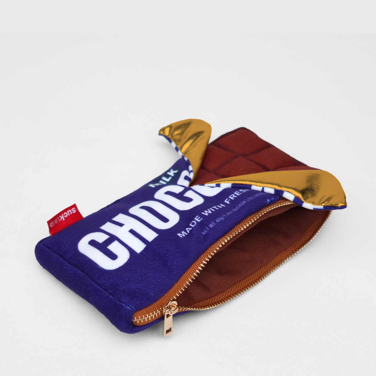 Plush Chocolate Zip Pouch