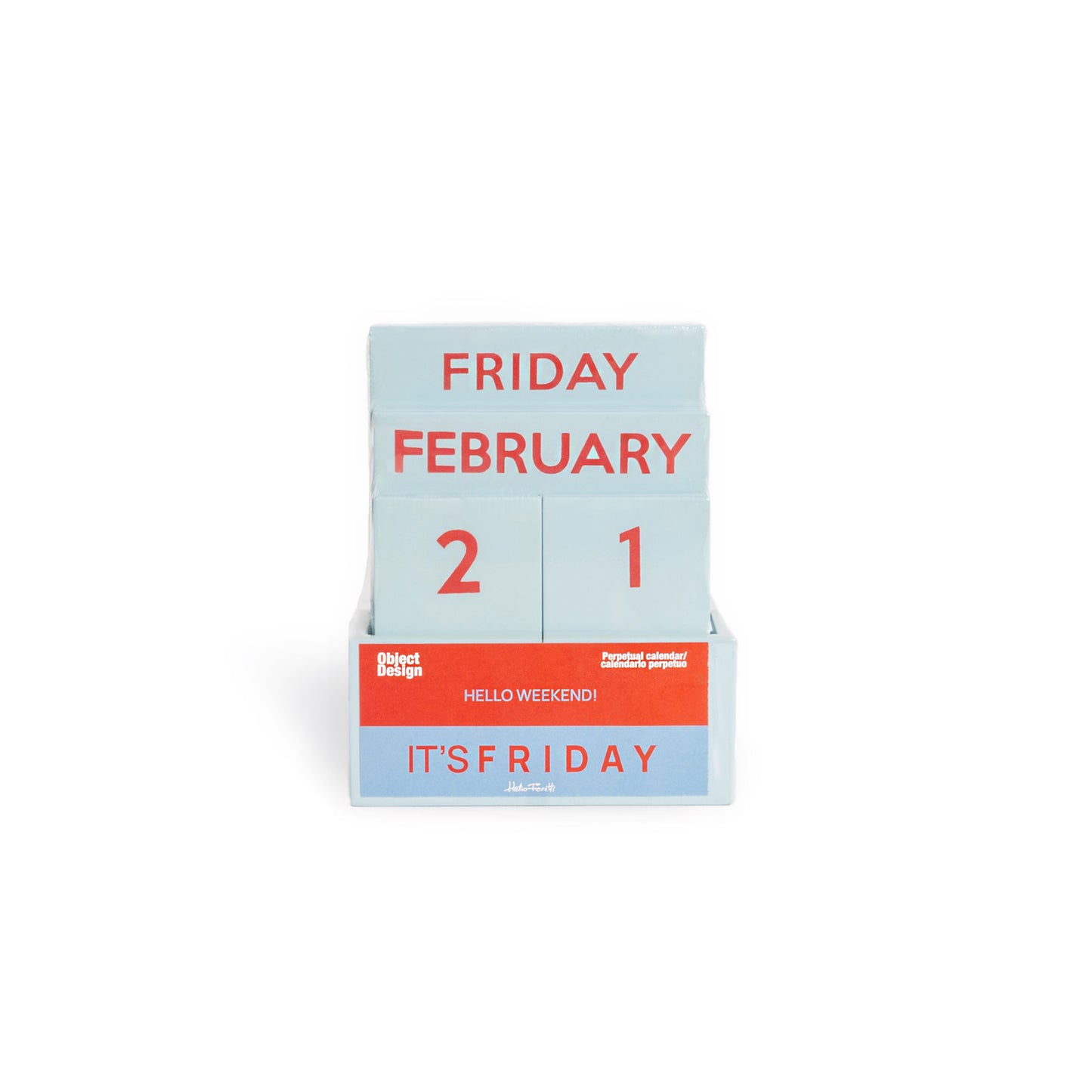 Helio Ferretti Light Blue Small Glossy Full Colour Calendar