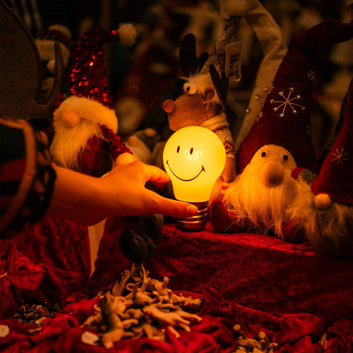 Cordless Smiley Lightbulb