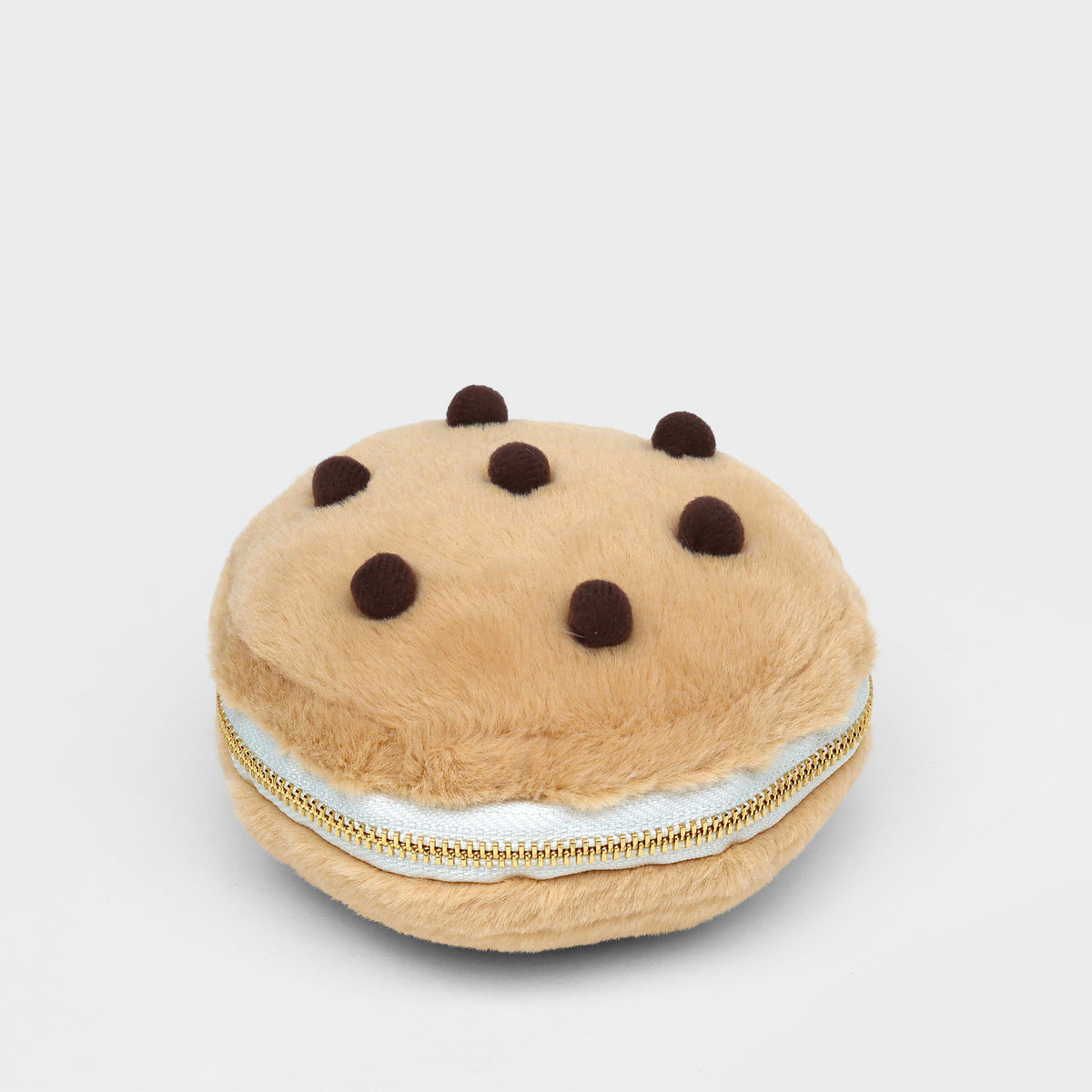 Plush Cookie Zip Pouch
