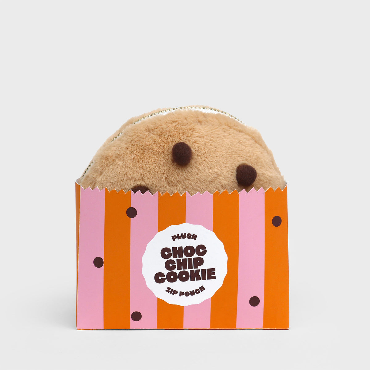 Plush Cookie Zip Pouch