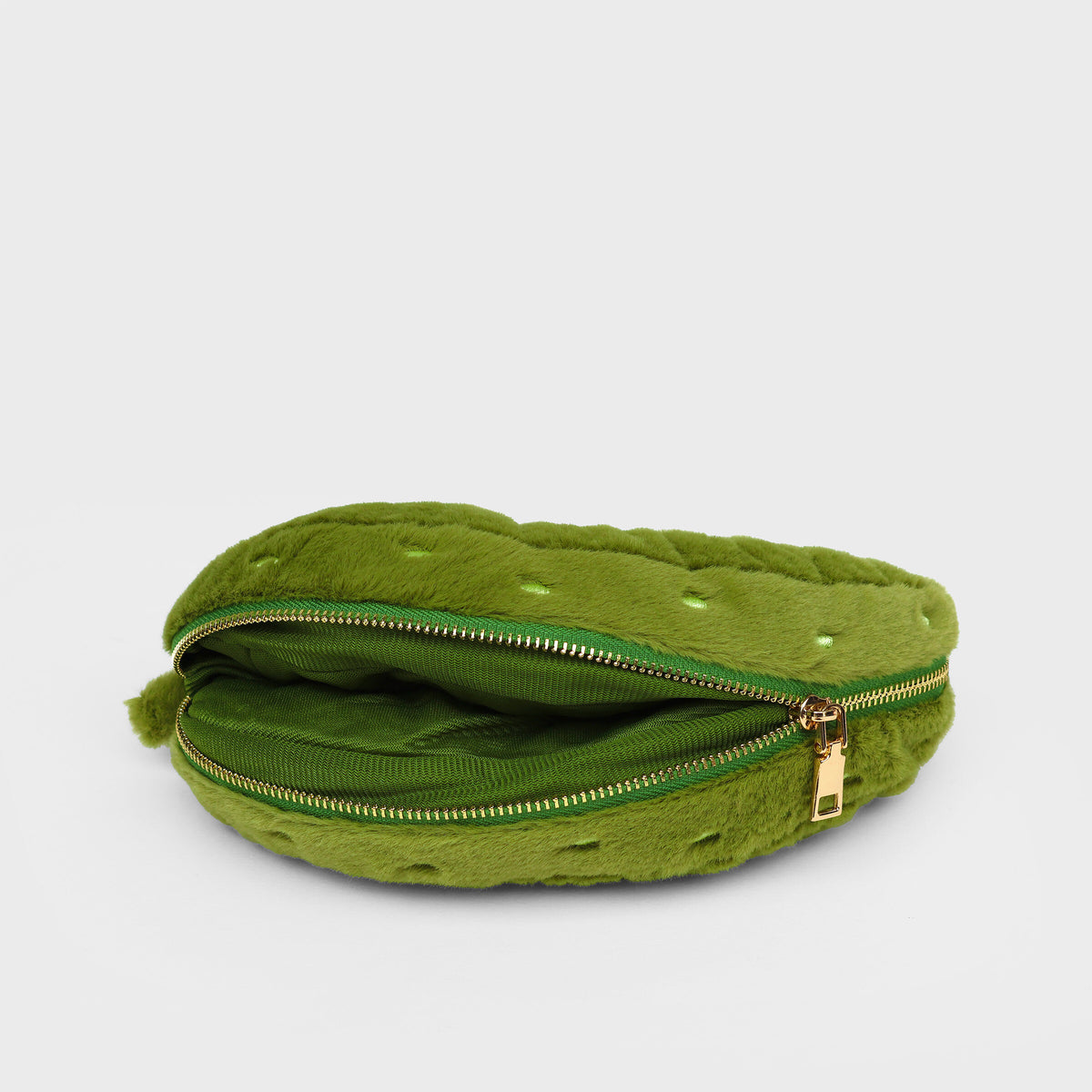 Plush Pickle Zip Pouch