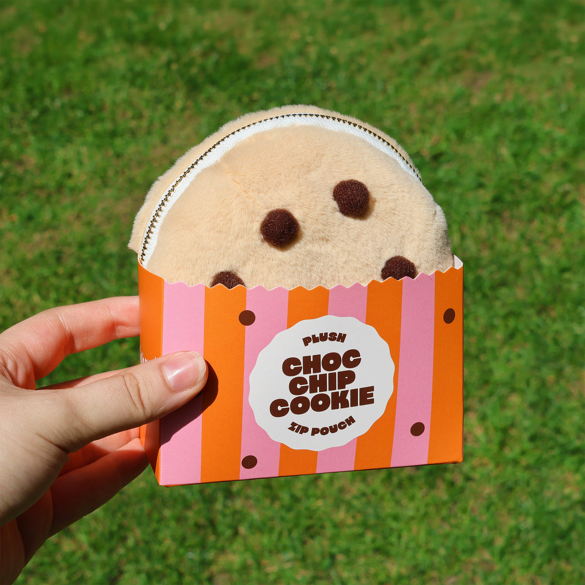 Plush Cookie Zip Pouch