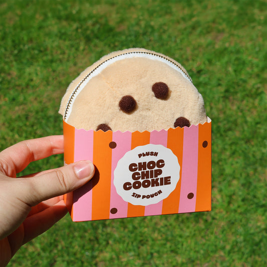 Plush Cookie Zip Pouch