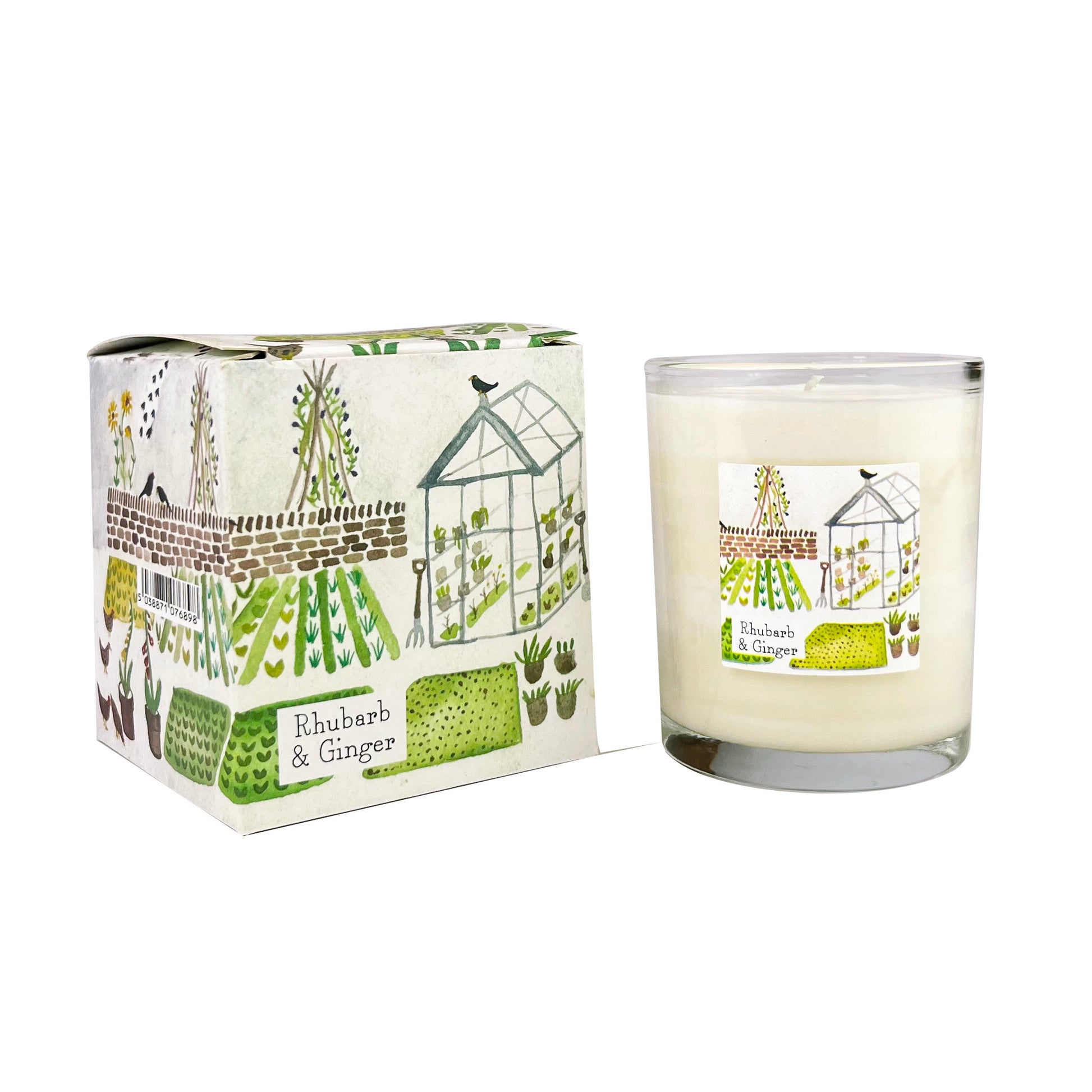 Heaven Scent Rhubarb & Ginger Illustrated Candle 20cl