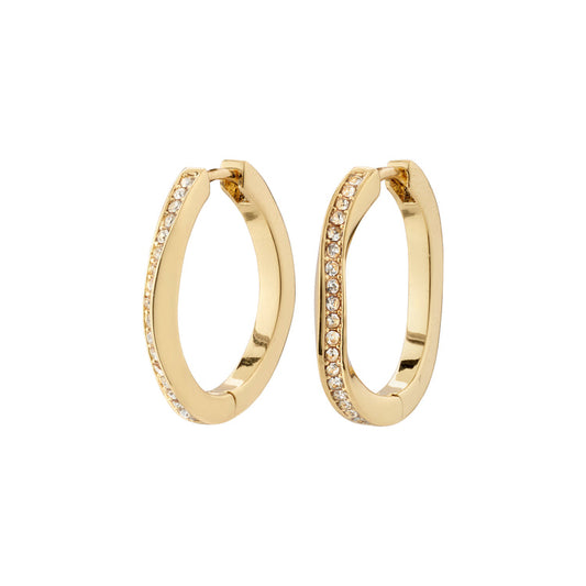 Pilgrim TRUE recycled hoop earrings gold-plated