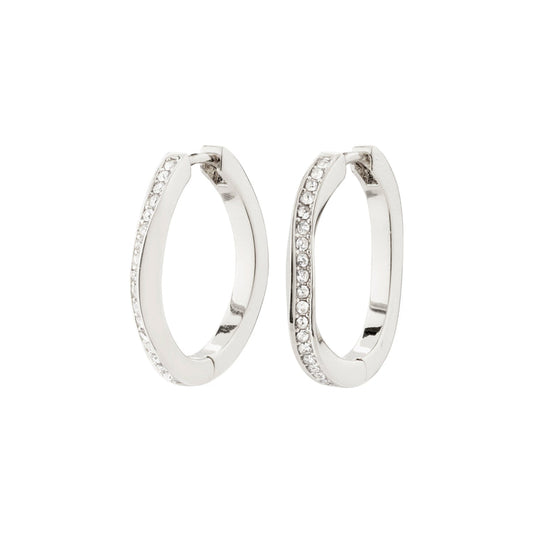 Pilgrim TRUE recycled hoop earrings silver-plated