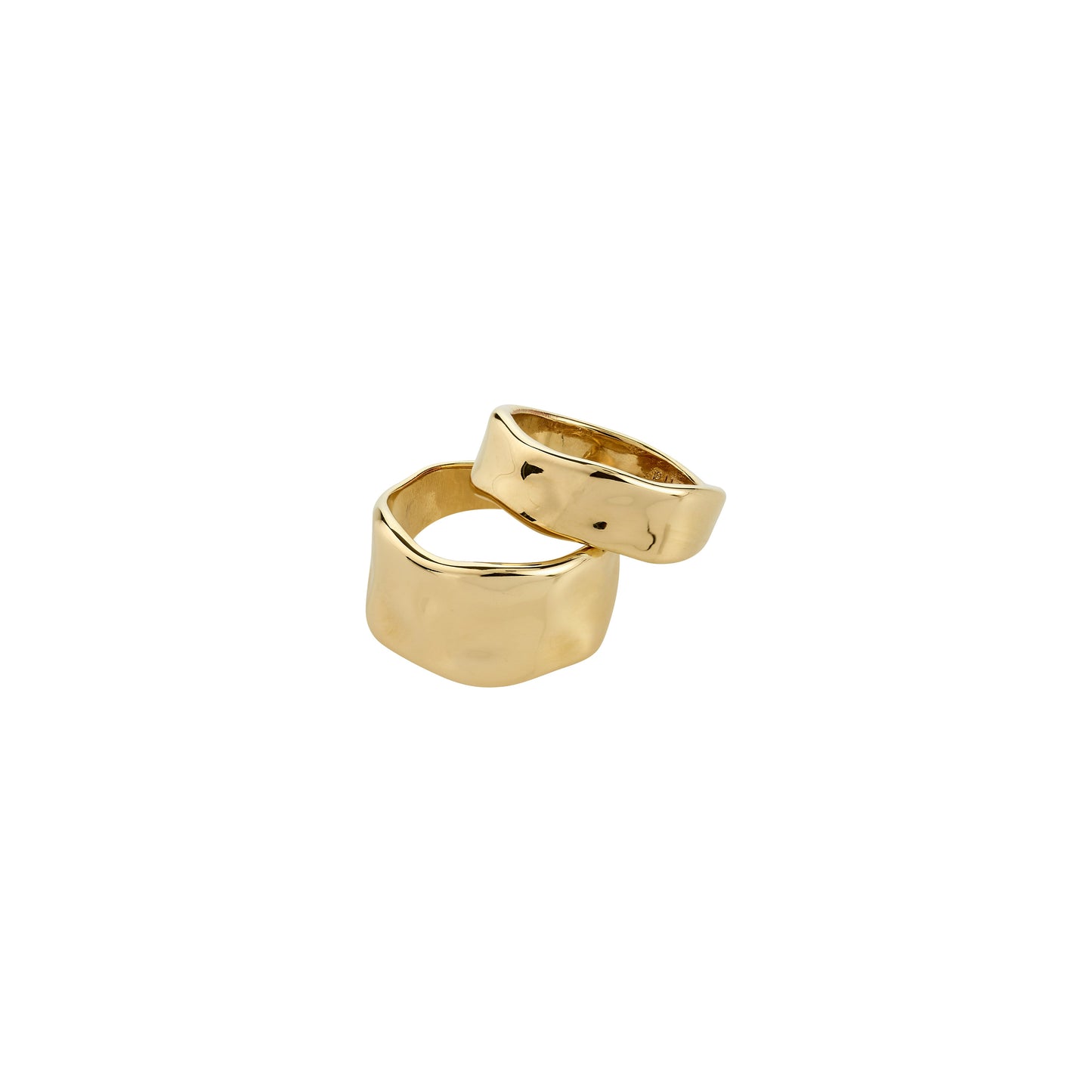 Pilgrim EMBER rings 2-in-1 set, gold-plated
