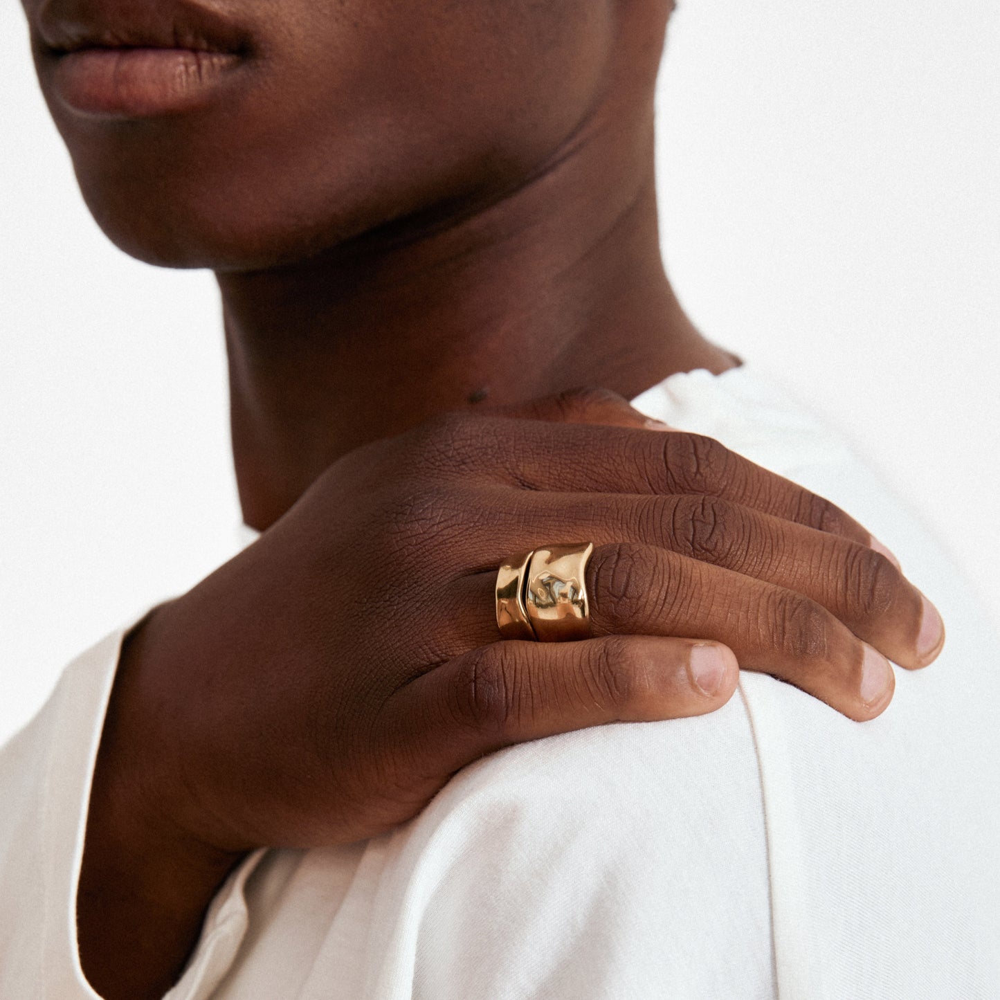 Pilgrim EMBER rings 2-in-1 set, gold-plated