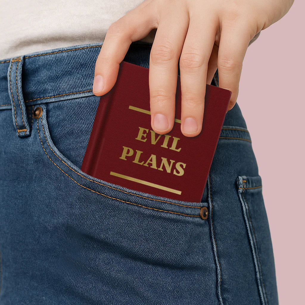 Ohh Deer Evil Plans A7 Fabric Hardback Notebook