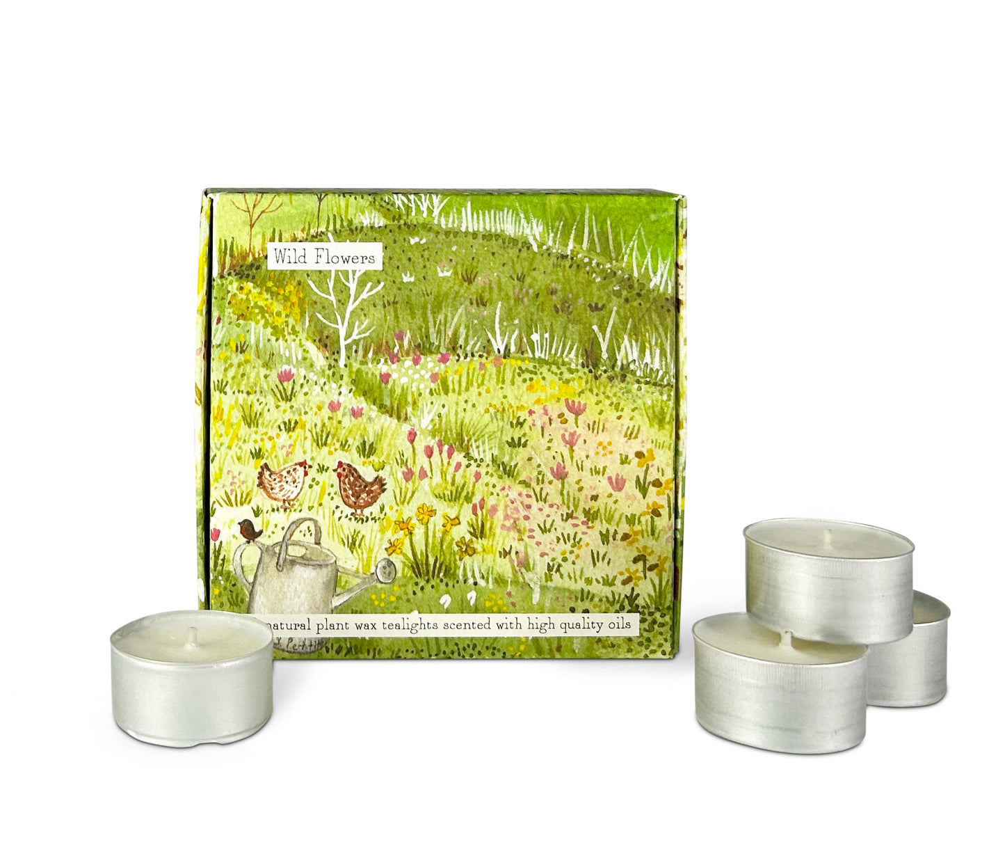 Heaven Scent Illustrated Box of 9 Scented Spring/ Summer Tealights Wildflower