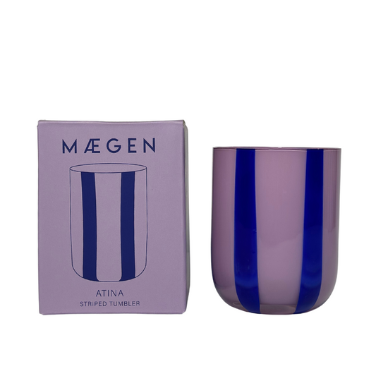 Maegan Atina Glassware - Lilac & Navy