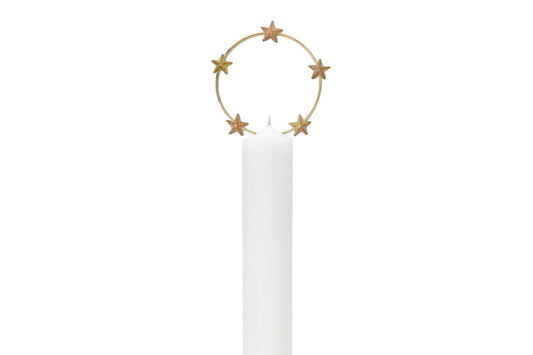 Boncoeurs Stars Halo Candle Charm in gold