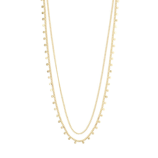 Pilgrim BLOOM recycled necklace, 2-in-1, gold-plated