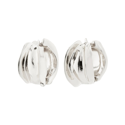 Pilgrim STAY recycled hoop earrings silver-plated