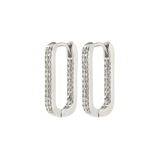 Pilgrim PHASE Oval Hoops Silver-Plated