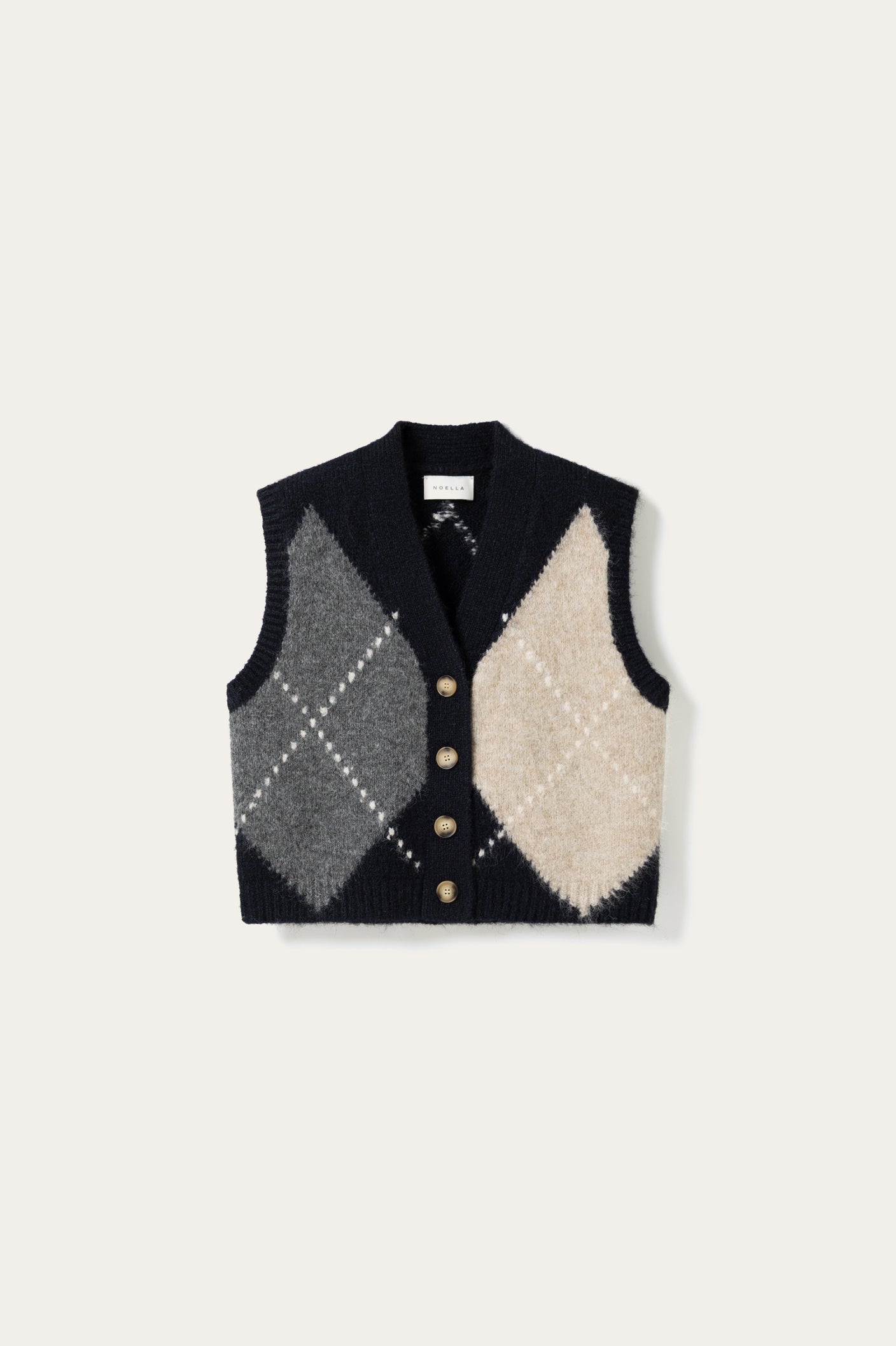 Noella Laiana Knit Vest in Navy Mix