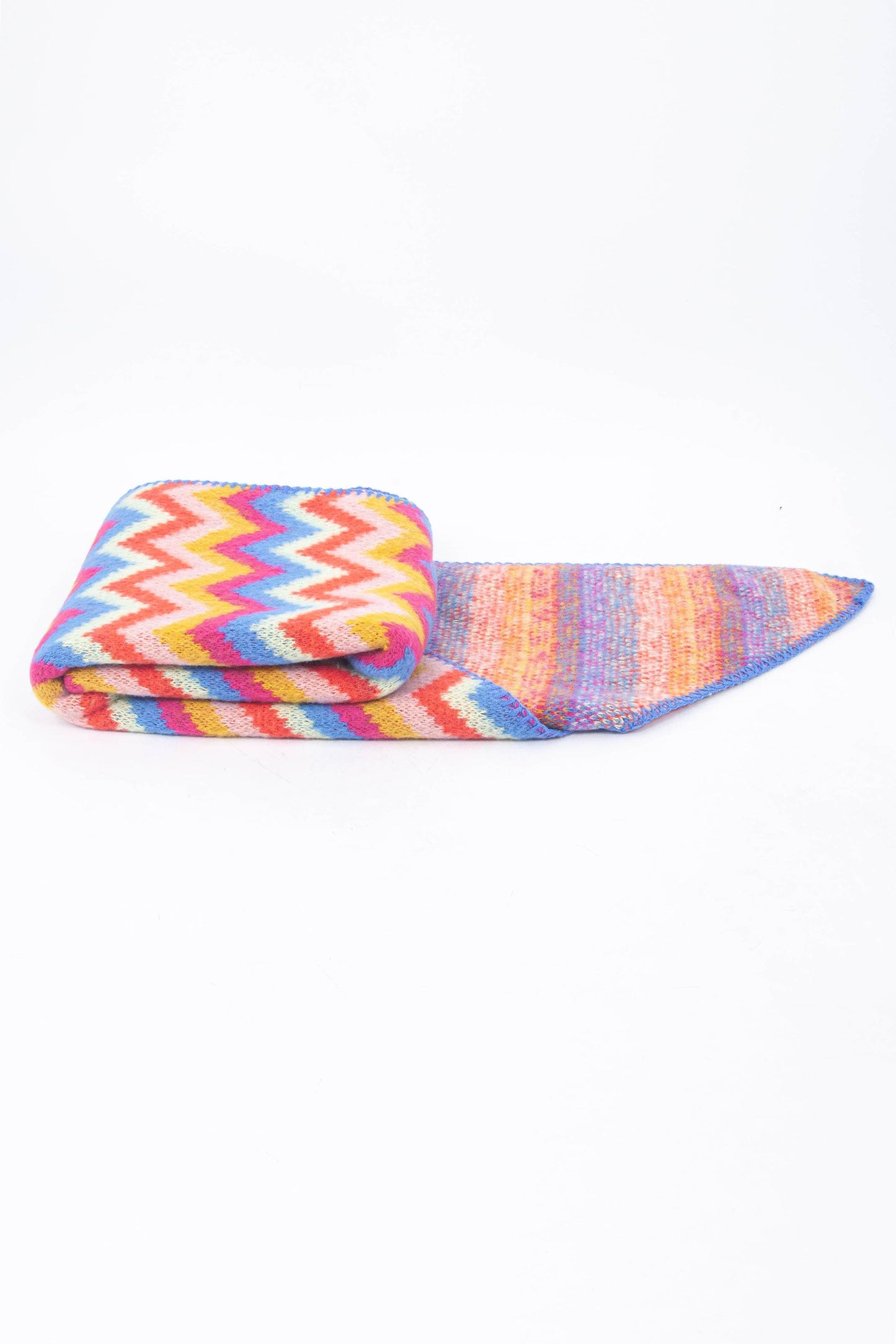 Miss Shorthair Honor Heavyweight Scarf in Multi, Zig Zag