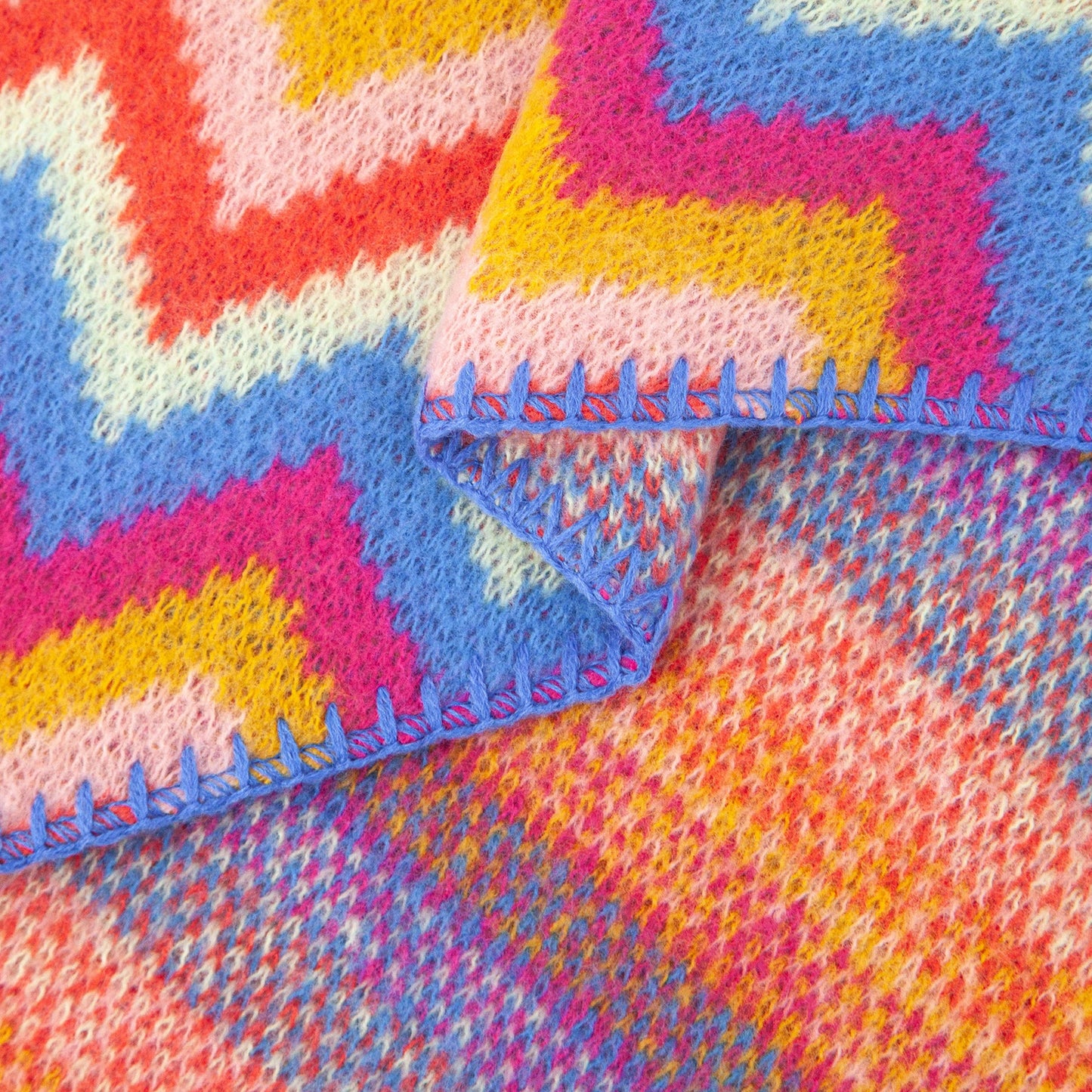 Miss Shorthair Honor Heavyweight Scarf in Multi, Zig Zag