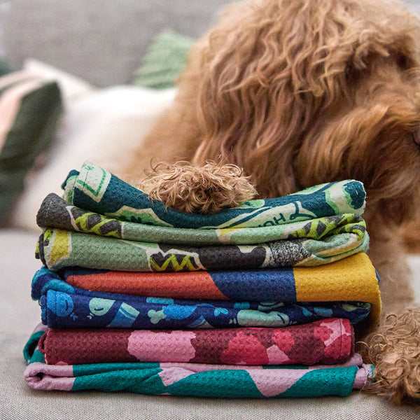 Dock & Bay Dog Towels - Check Mutt - Medium  (90x50cm)
