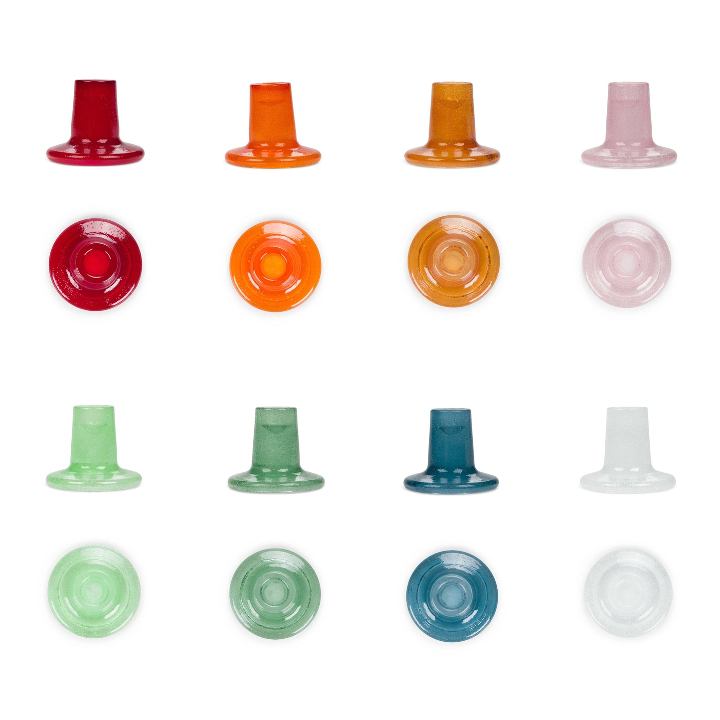 British Colour Standard Glass Candleholder in Malachite Green
